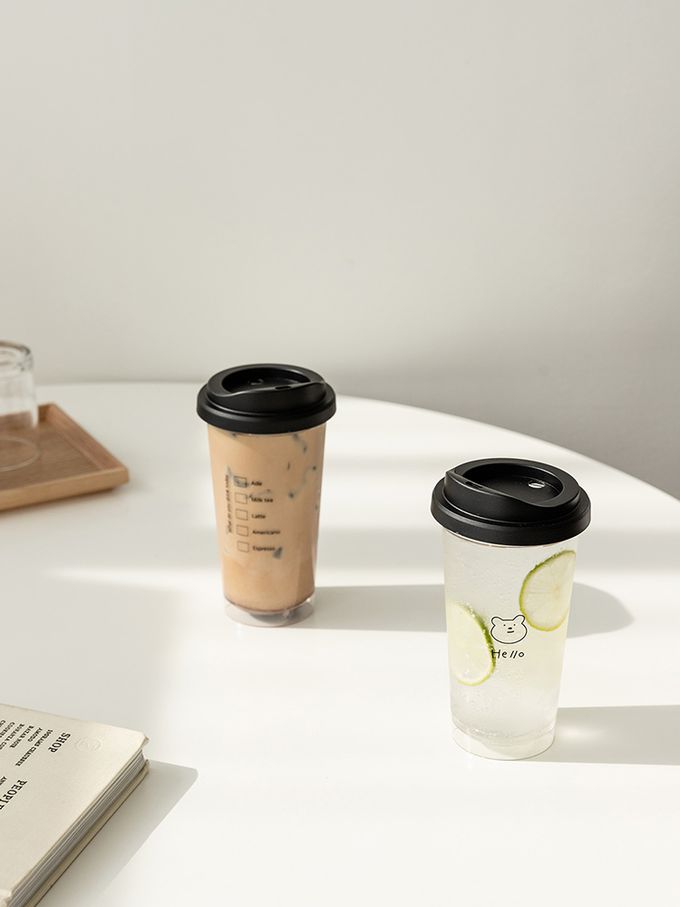 韓國 SSUEIM - Tritan極簡ins透明冷飲杯/隨行杯473ml-Checkbox