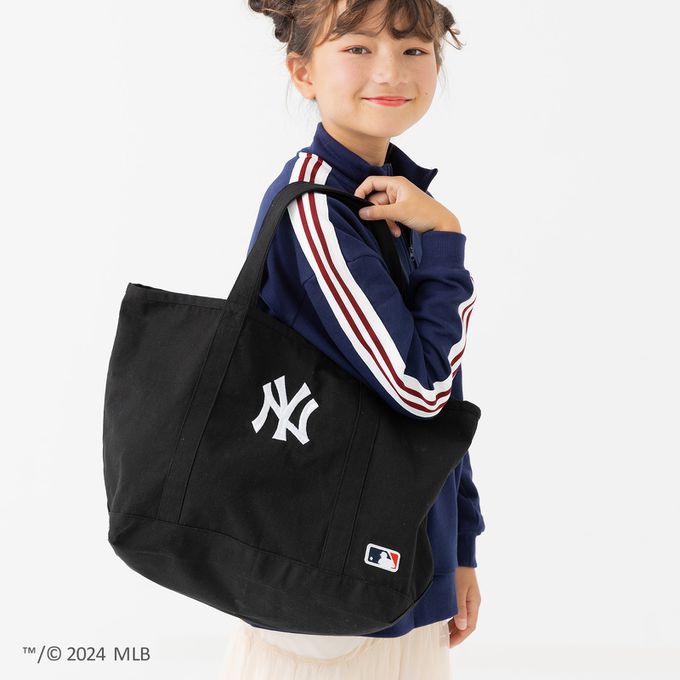 日本 Chil2 - MLB聯名 logo刺繡大容量托特包-洛杉磯道奇-海軍藍 (FREE)