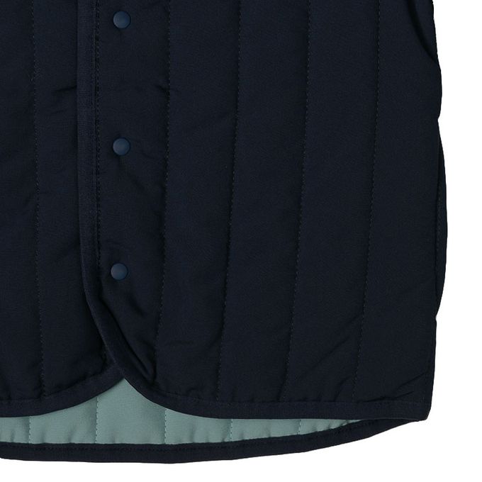 akachan honpo - 寬鬆夾克-超細纖維-深藍色