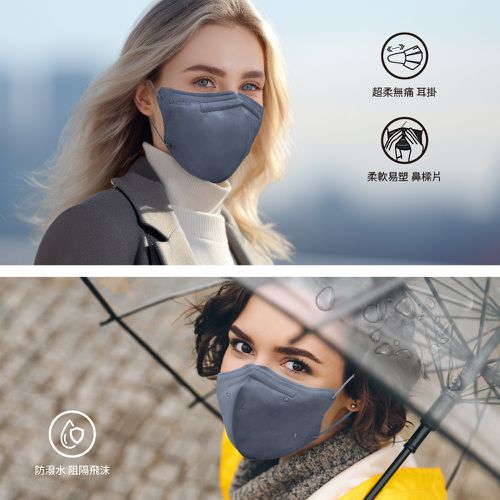 3D立體型醫療防護口罩（成人用）浮岩藍 30入盒裝