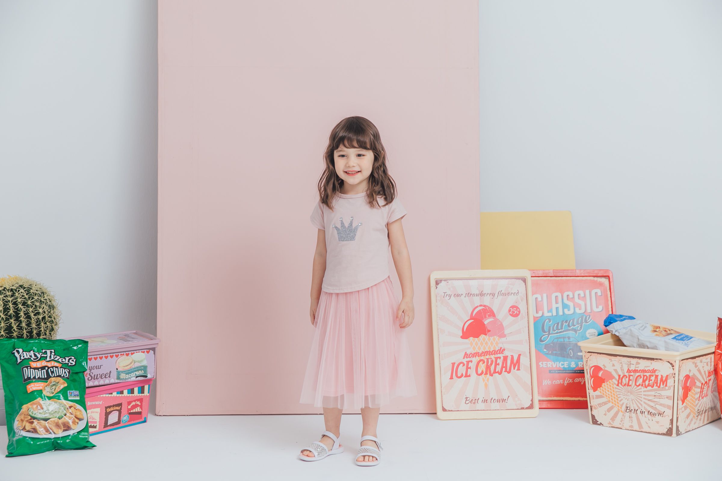 Peachy - 北鼻款*獨家訂製綿柔連身紗裙-細肩帶連身款-蜜桃粉