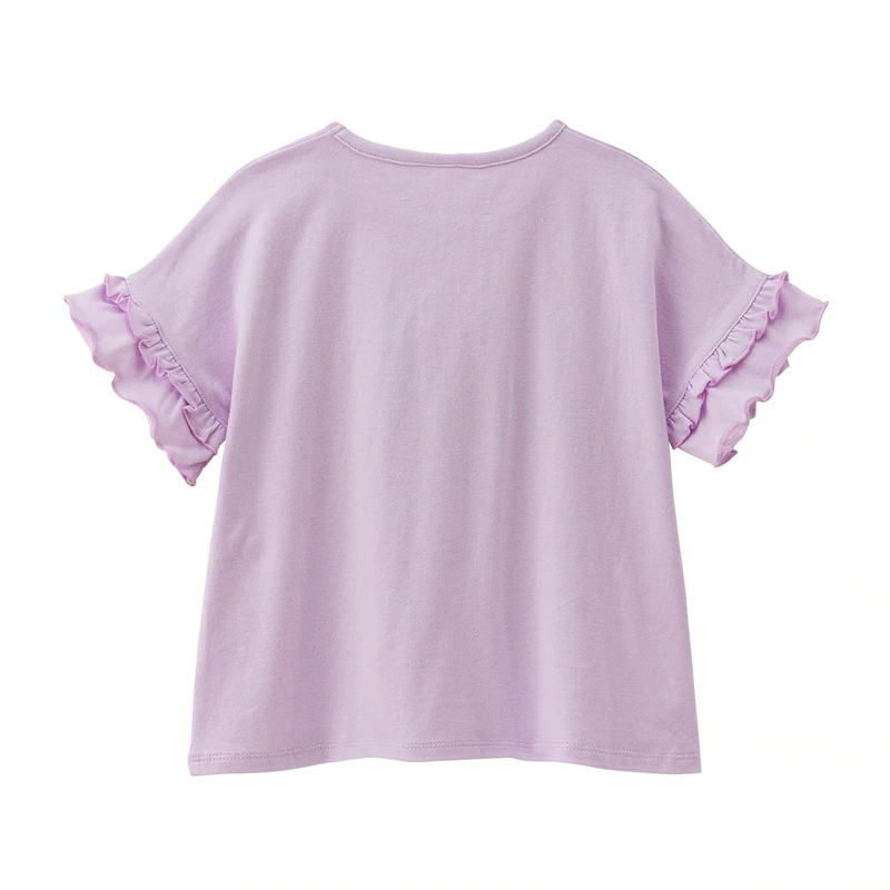 日本千趣會 - GITA 天竺棉印花短T(立體拼接)-冰淇淋花球-灰藍