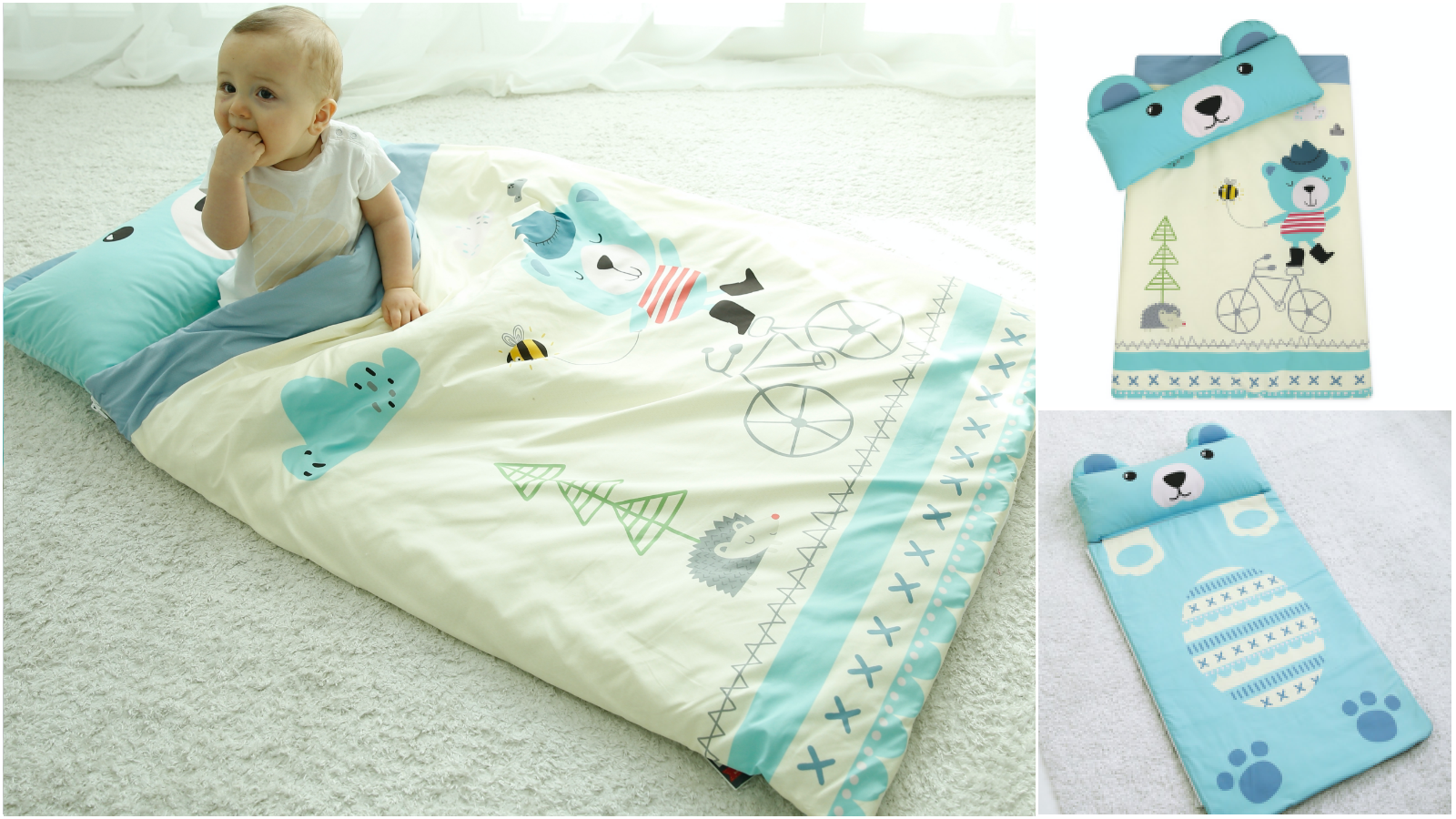 韓國 Bonitabebe - 可愛動物造型睡袋-粉紅兔寶寶