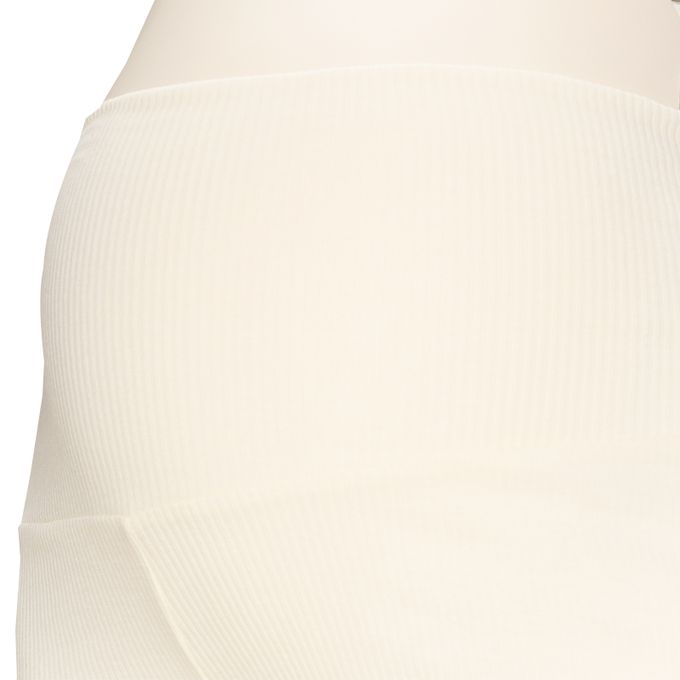 akachan honpo - 彈性羅紋內搭褲-木耳邊褲腳-米白色