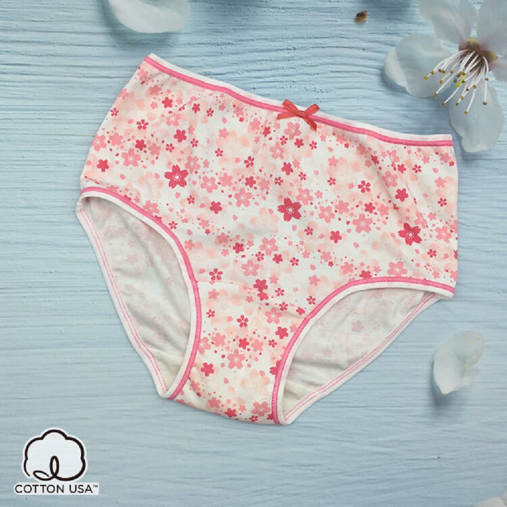 Annypepe - 女童純棉緋櫻三角褲-粉 (110-150cm)