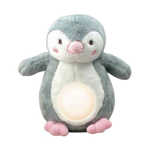 小牛津 - 安撫企鵝寶貝(灰色)-絨毛企鵝+充電線+使用說明-充電式免裝電池