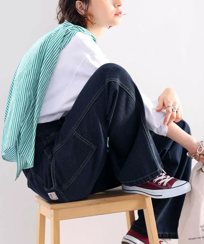 日本 Classical Elf - 超顯瘦厚磅百搭直筒褲-黑