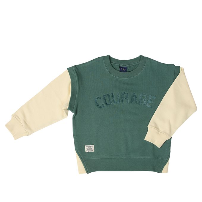 akachan honpo - 假兩件休閒上衣-綠色