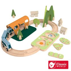 德國 ClassicWorld - 噗噗小火車套組40pcs《50618》