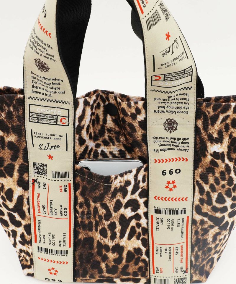 日本 COOCO - 尼龍印花粗帶手提包/托特包-黃 (W24*H26*D14cm)