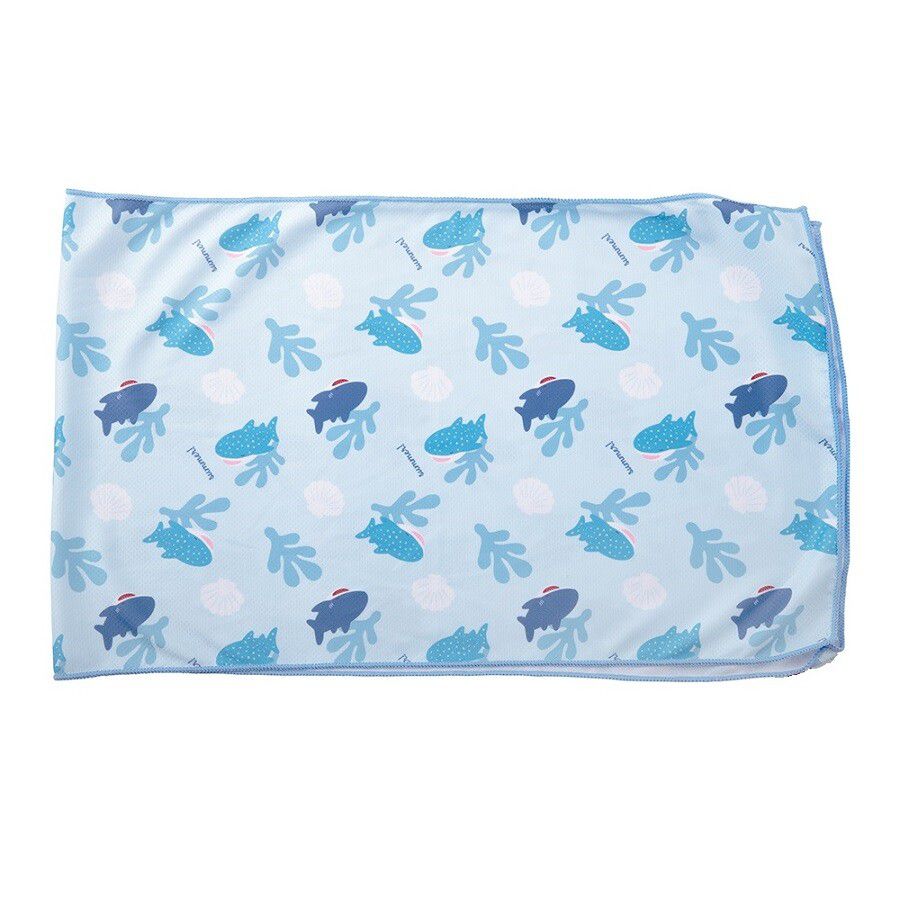 日本 LIV HEART - 抗UV水涼感巾(附收納袋)-檸檬企鵝 (30x100cm)