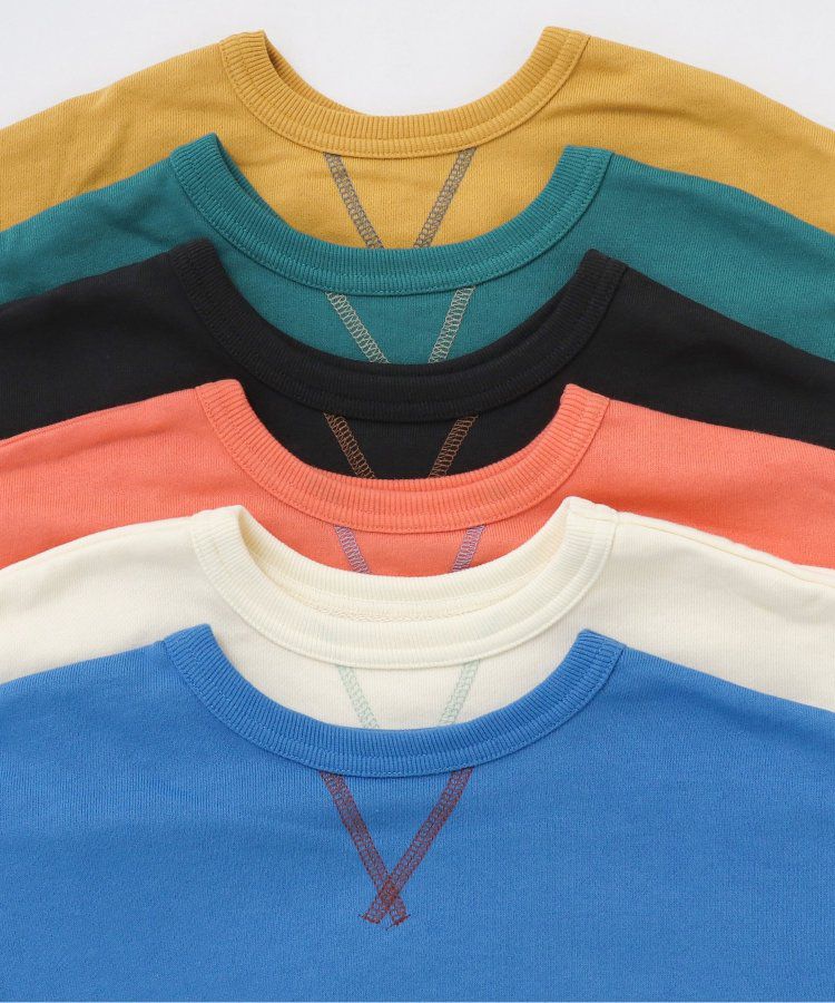 日本 BREEZE - 正反OK！圓領百搭長袖大學T-綠松石