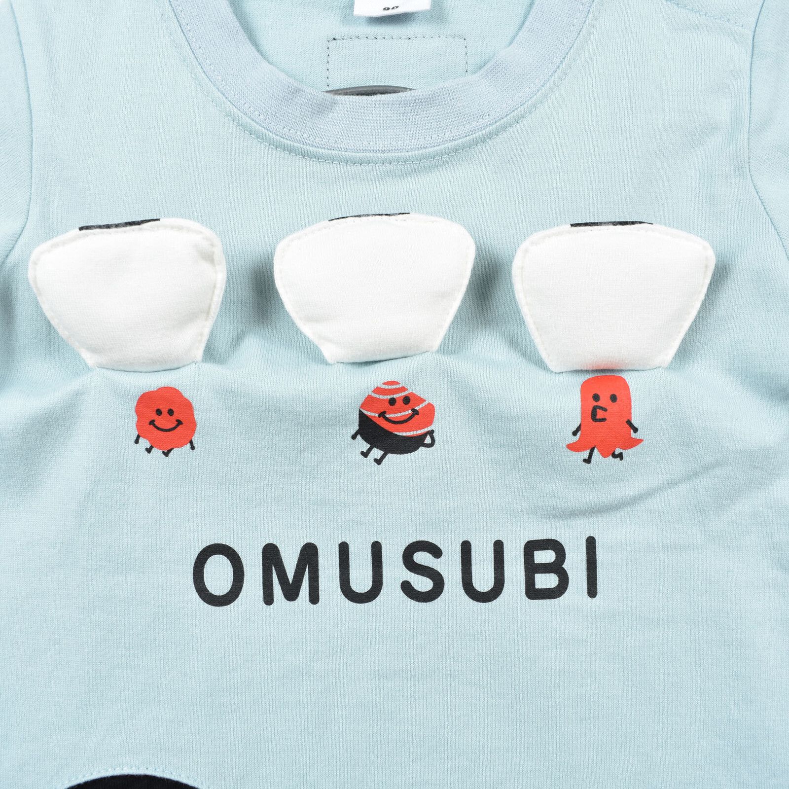 日本 Baby Room - 純棉立體翻翻樂短袖上衣-御飯糰-白