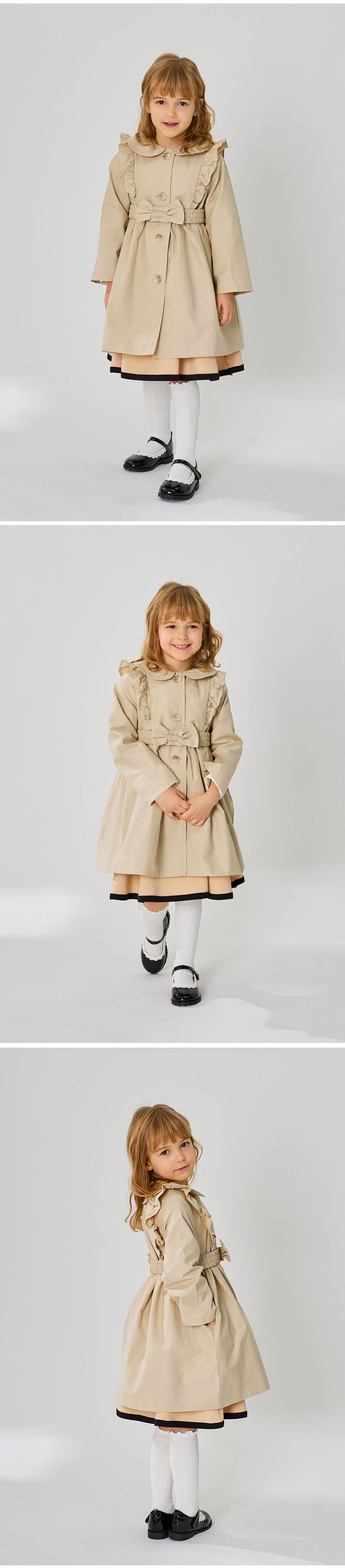 韓國 OZKIZ - (附包包)兩件式英倫背心洋裝套裝-米X卡其