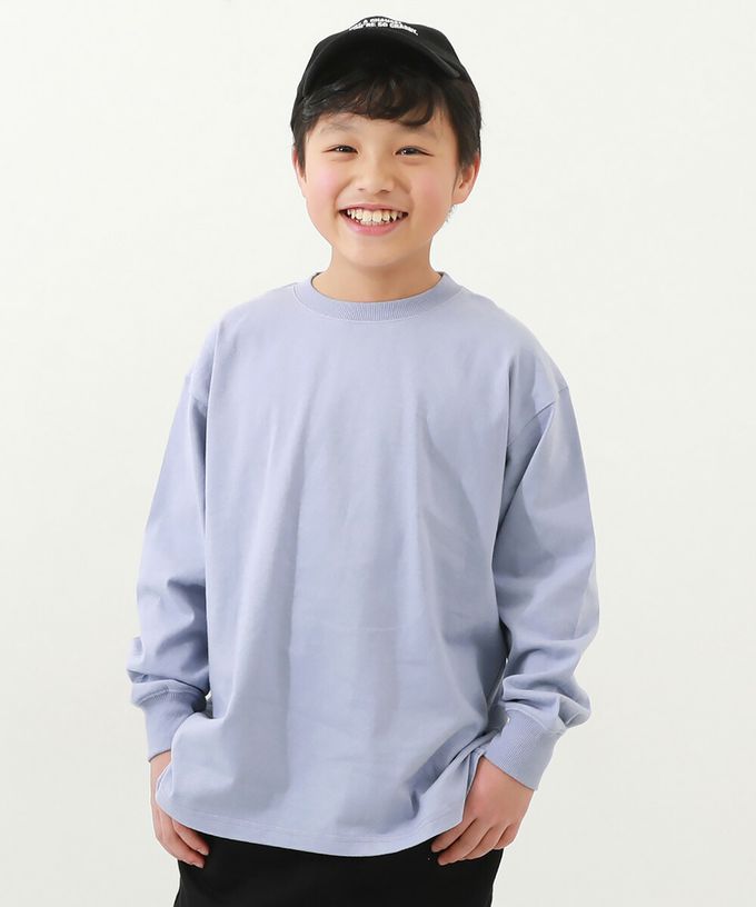 日本 devirock - 純棉耐洗百搭廓形長袖上衣-深灰紫