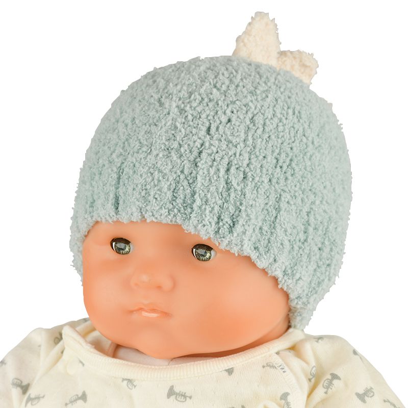 akachan honpo - 毛茸茸尖尖針織帽-恐龍-藍色