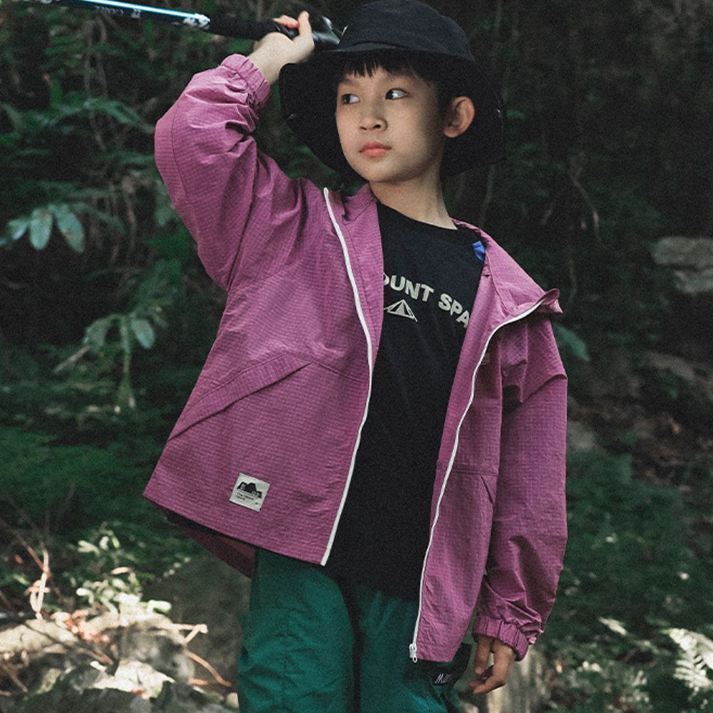 防風防水連帽衝鋒外套-紫色