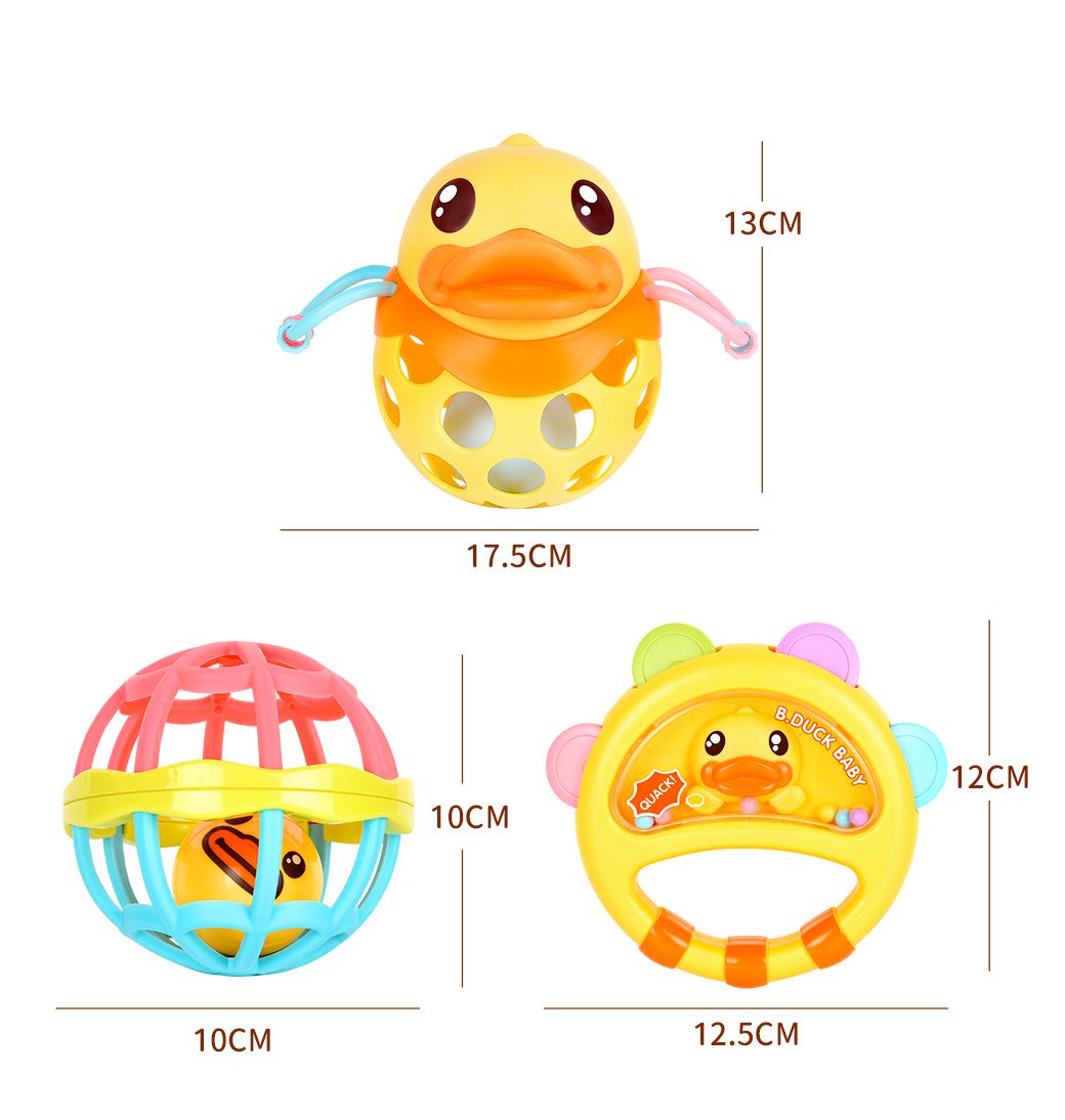 B.Duck 小黃鴨 - 手抓搖鈴組合(B3)-6個月以上