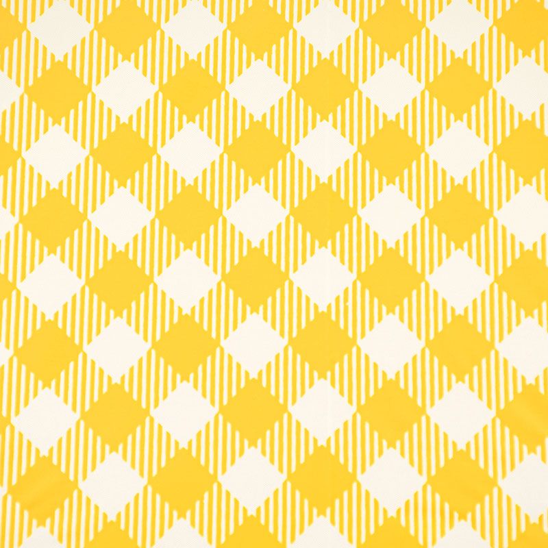 akachan honpo - 雨傘 圓弧狀傘珠-素面×格紋-黃色