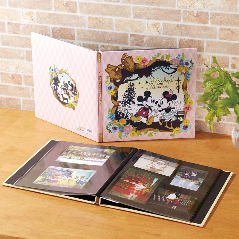 日本千趣會 - 日本製 迪士尼 黏貼式大相本100週年紀念款-米奇和米妮 (3x5相片*120枚)