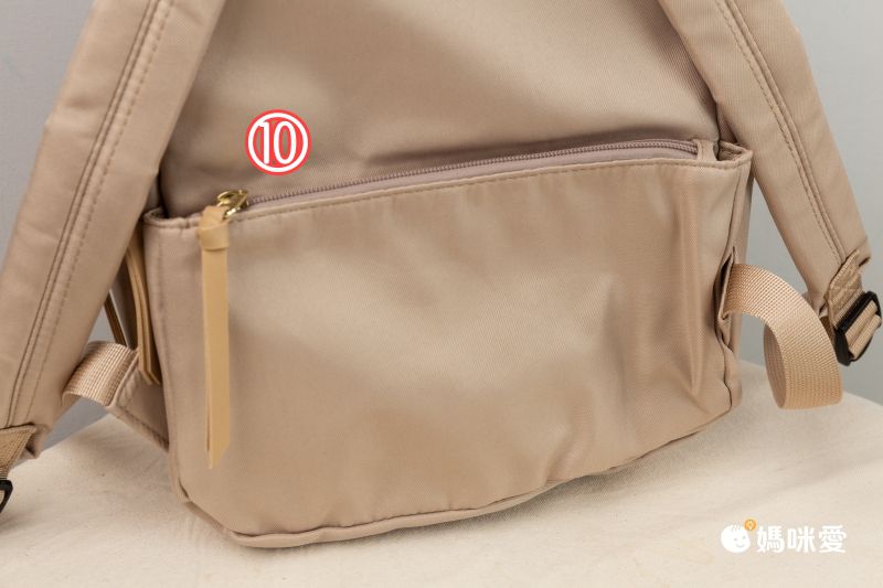 日本 Nicott - Take me 日劇感輕量10口袋尼龍後背包/媽媽包-經典黑 (28x18x37cm)