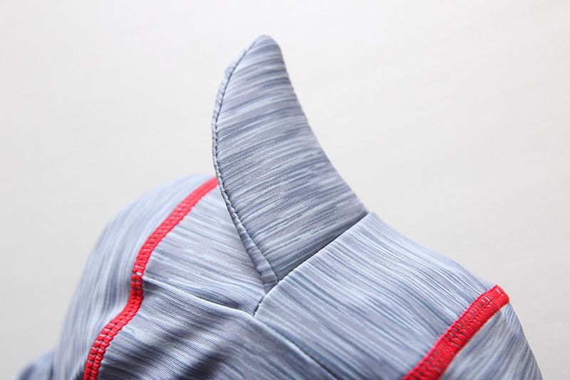 男寶長袖泳裝套裝(附帽子)-大嘴鯊魚-淺藍+灰