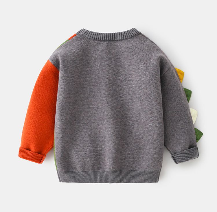 WELLKIDS - 圓領長袖針織毛衣-英文字母-紅色