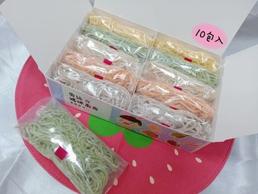 兔比媽咪廚房 - 優惠組-寶寶餛飩(五彩繽紛款*1高麗菜鮮蝦*1玉米*1)彩虹蔬菜麵*1繽紛麵疙瘩*1