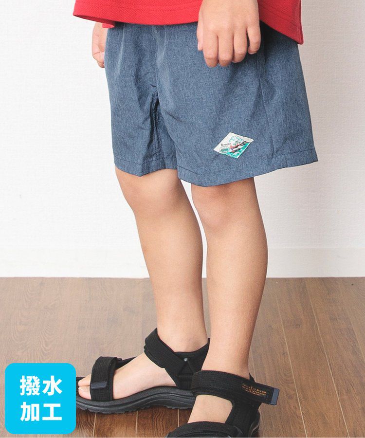 日本 BREEZE - 水陸二用百搭logo裝飾短褲-寶石綠