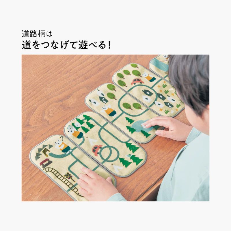 日本千趣會 - 北歐風長方形小手帕五件組-化妝品高跟鞋 (10x20cm)