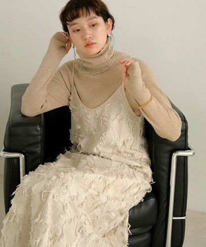 日本 Bou Jeloud - 破壞感抽鬚吊帶裙/洋裝-知性黑