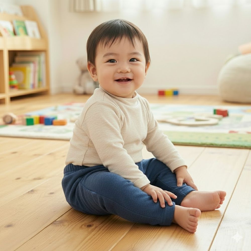 經典造型屁屁褲-毛圈內裡-深藍色