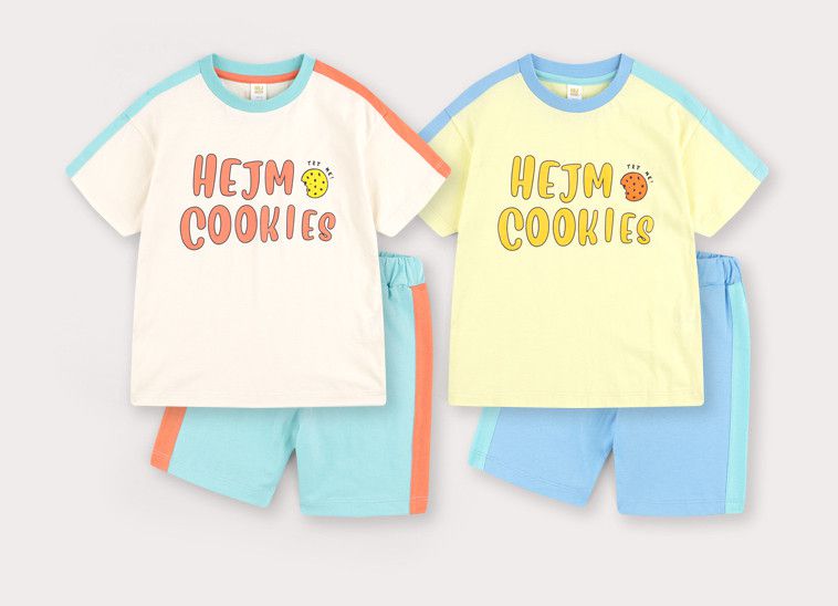 韓國 HEJMINI - 側邊拼接色套裝-檸檬黃