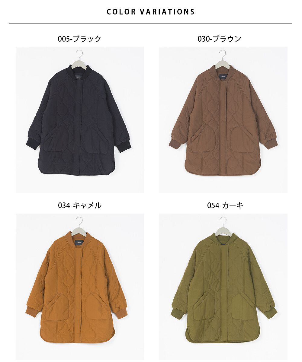 日本 OMNES - 休閒絎縫微長版大衣外套-黑