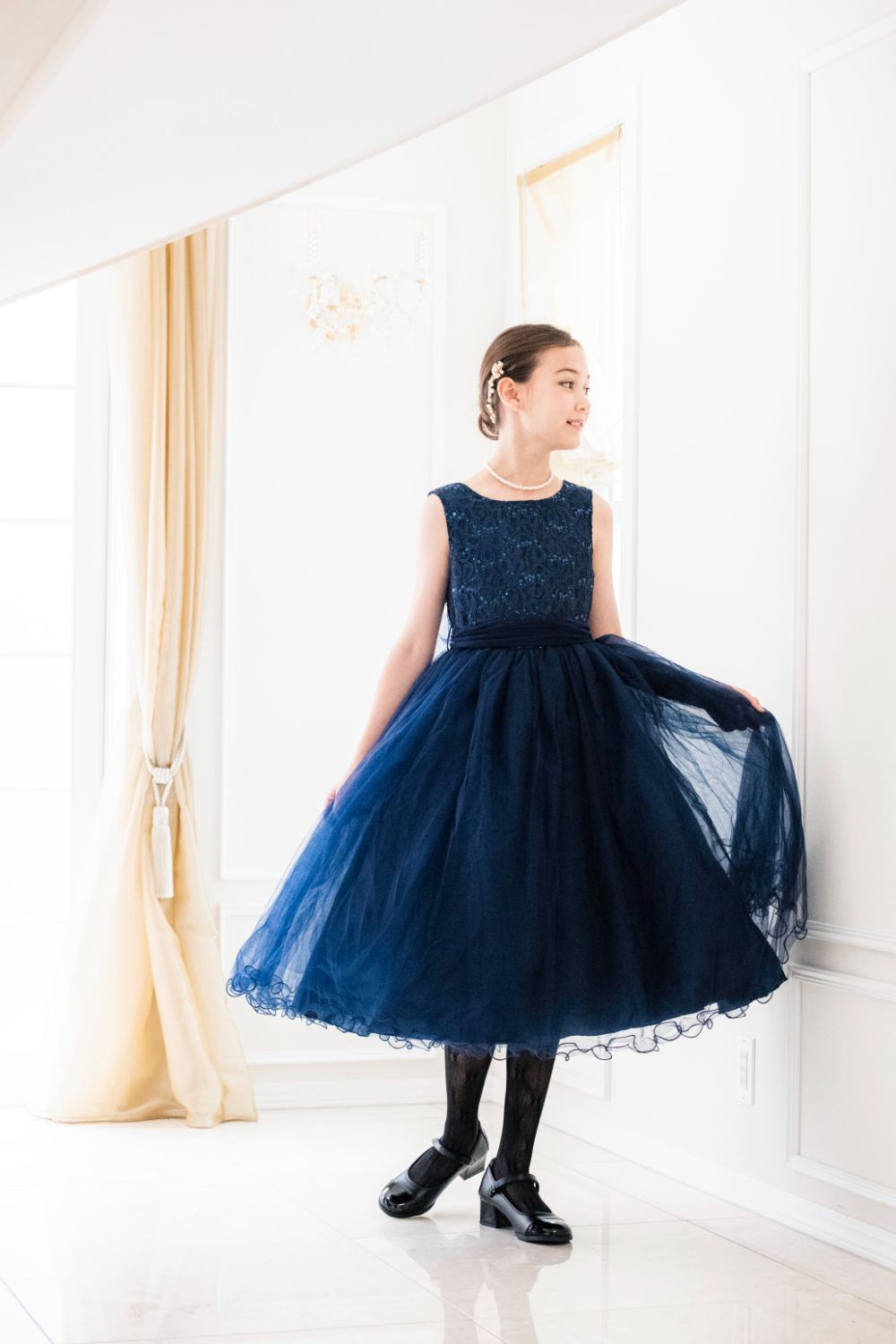 日本 Catherine Cottage - 夢幻大蝴蝶結澎澎裙洋裝/小禮服-天使白