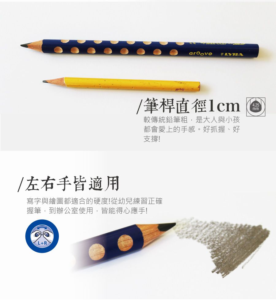 德國LYRA - Groove三角洞洞鉛筆6入 (湖水綠)+LYRA 銀盔甲雙孔筆削+法國Maped潔淨黏屑塑膠擦