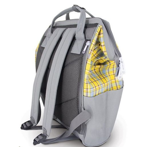 日本 Anello - 英格蘭格紋大開口後背包-Regular-BL藍 (39x26x18cm)