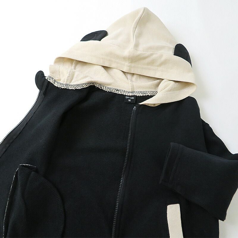 日本 ZOOLAND - 純棉動物耳朵薄外套-狐狸-橘