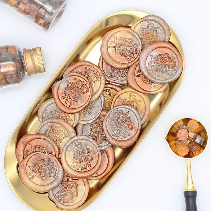 HAPPYMT - 火漆蠟粒大罐裝-陪你看落日餘暉-古銅金色系