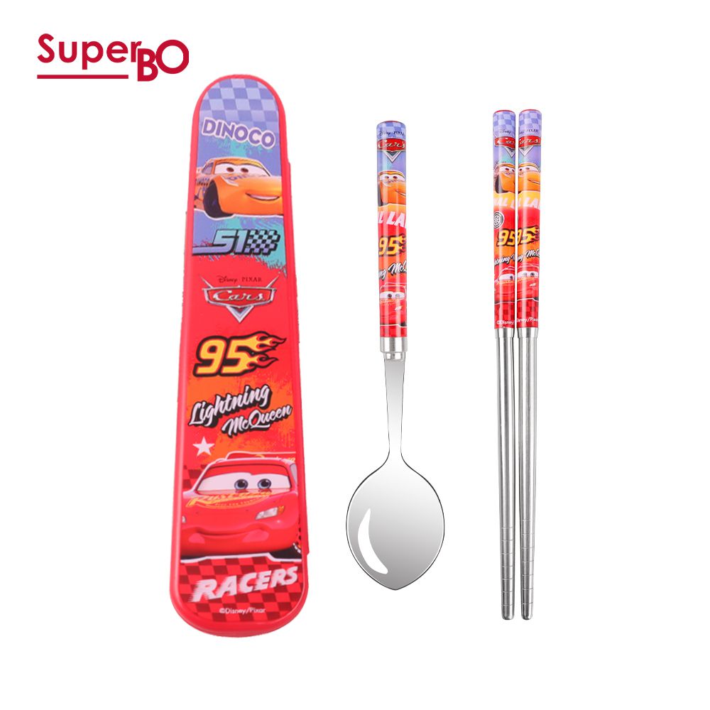 SuperBO - 不鏽鋼匙筷組(附盒)-閃電麥坤
