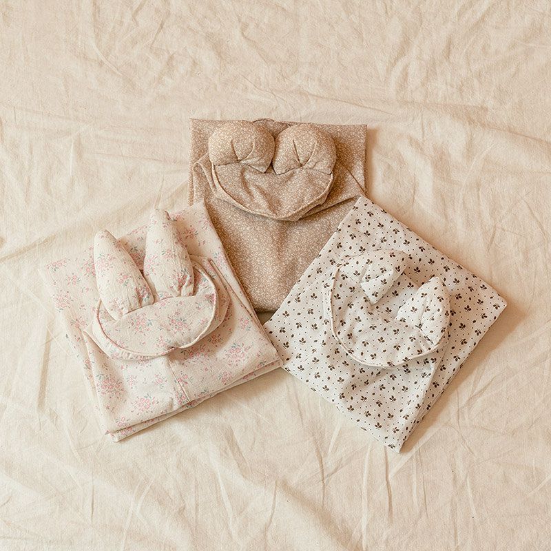 正韓Hello HiZoo - 純手工製純棉柔感兒童長條抱枕/靠枕/睡眠輔助枕/側睡抱枕-Hi Bunny 兔耳