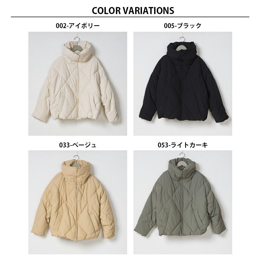 日本 OMNES - 超大翻領俐落溫暖羽絨外套-黑