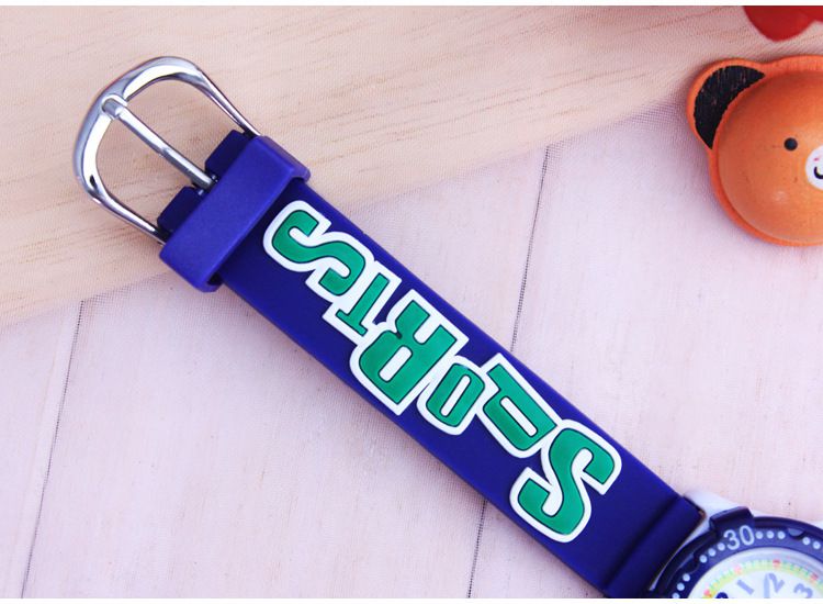 3D立體卡通兒童手錶-可旋轉錶圈-藍色足球