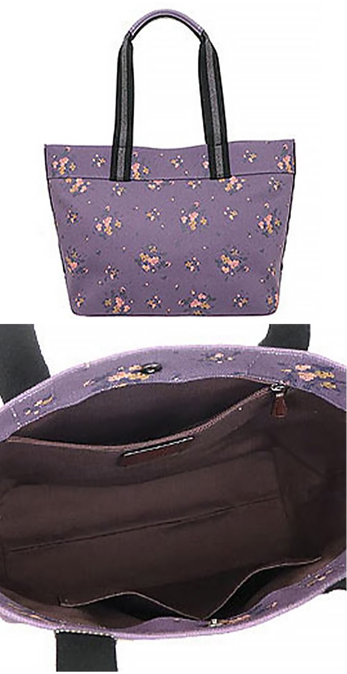 COACH - 拼接帆布印花托特包 (凱莉貓)