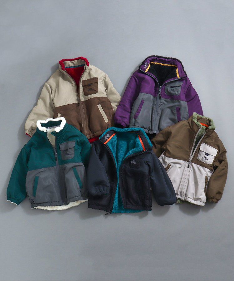 日本 BREEZE - 異材質雙面穿帥氣感外套-黑