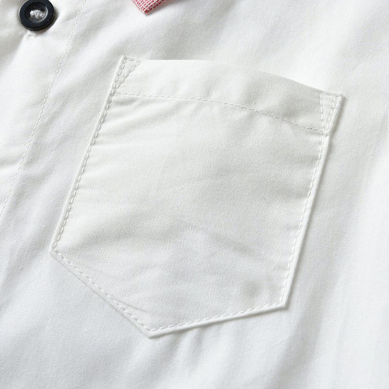 小紳士短袖襯衫套裝-條紋背帶+蝴蝶結-淺綠色