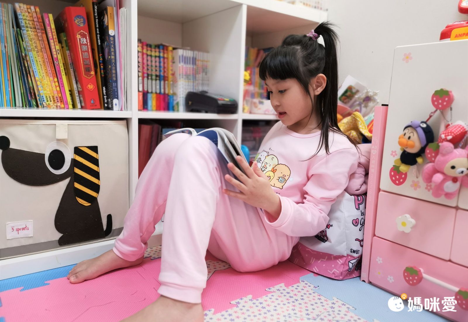 角落小夥伴 - 角落生物德絨內刷毛睡衣套裝-粉