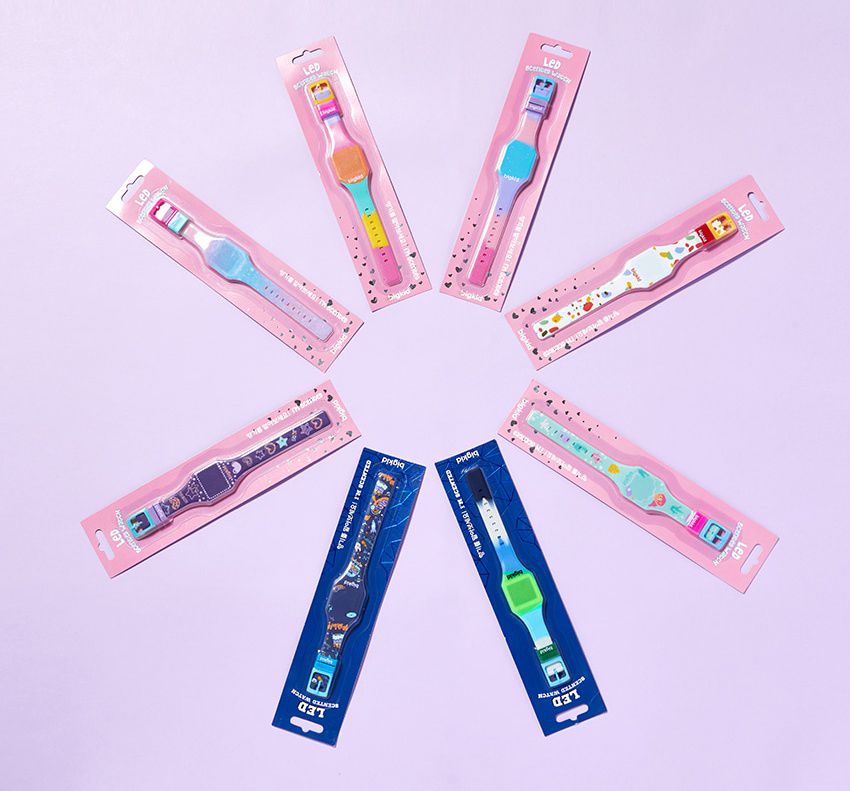 韓國 bigkid - 香香LED電子錶-深藍(橘子香)