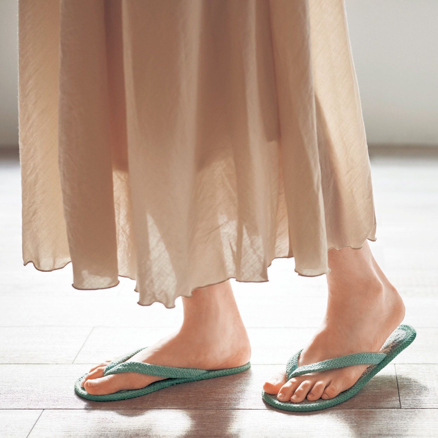 日本千趣會 - 夏日款 印度棉舒適夾腳室內拖鞋-海軍藍