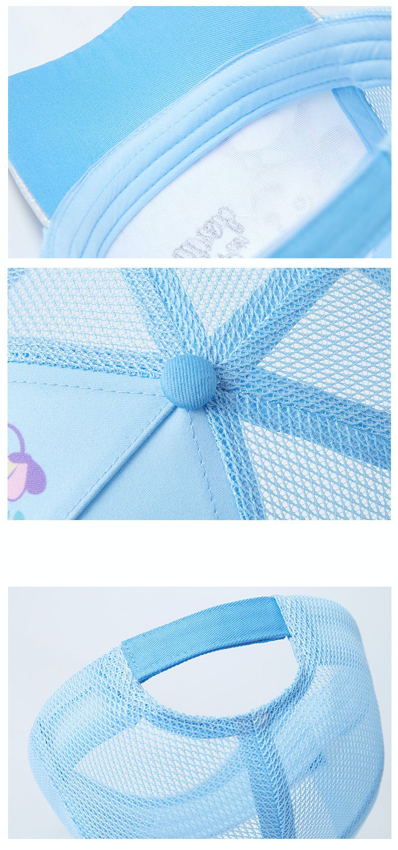 汪汪隊兒童棒球帽-珠珠+雪花-淺藍色